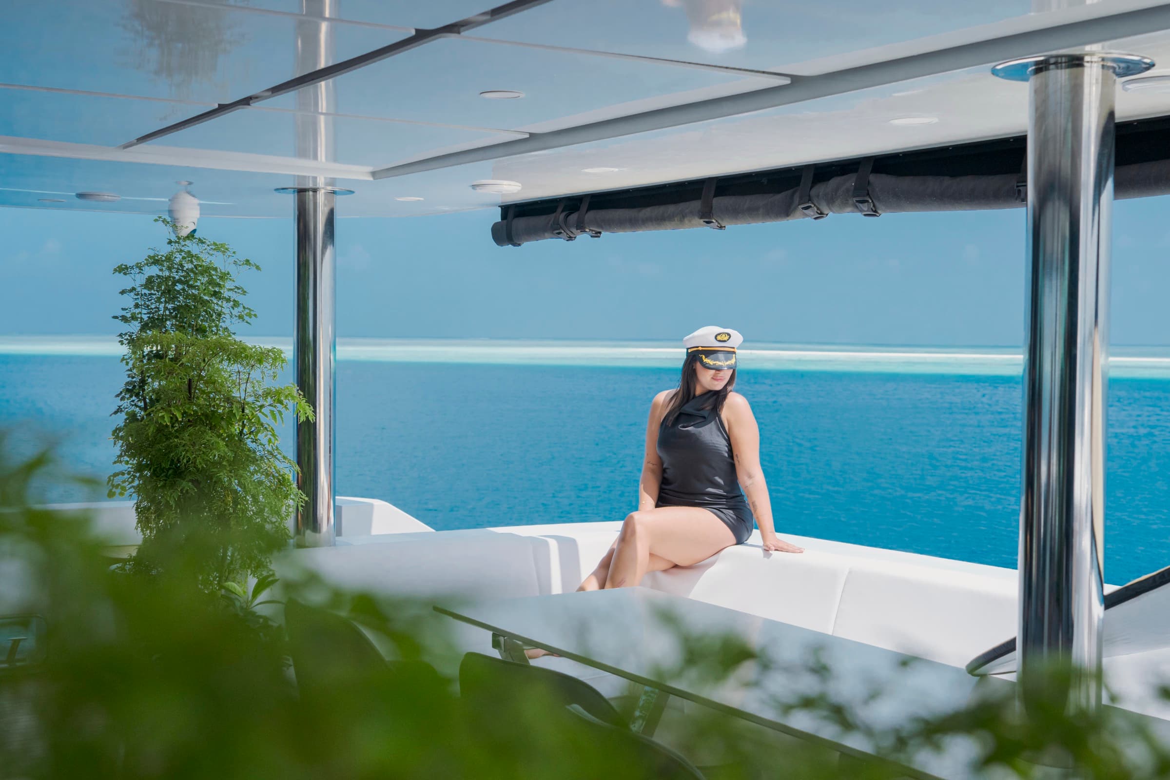 SERAI main deck outdoor seating area